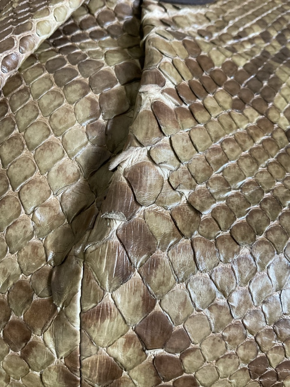 Gucci Studded Brown Python Handbag - Picture 15 of 16